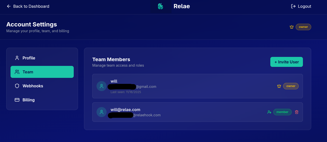 Team Members List
